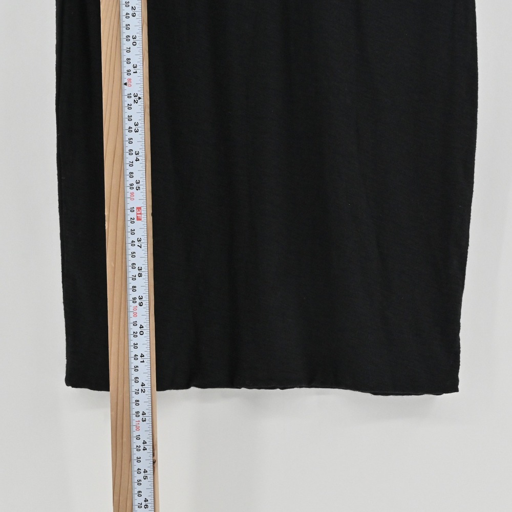 James Perse Short Sleeve Jersey Tee Shirt Dress Womens Size 3 L Black Minimalist - Picture 5 of 11